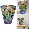 3D Paper Pop Up Flower Bouquet Greeting Card Postcard (Heaven Bird)