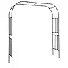 [US Local Warehouse] 7.87ft Garden Arch Trellis for Climbing Plants Metal Arch Frame Pumpkin Archway Outdoor Garden Arbors and Arches for Halloween Christmas Birthday Party Baby Shower Decoration (300x240x50cm)