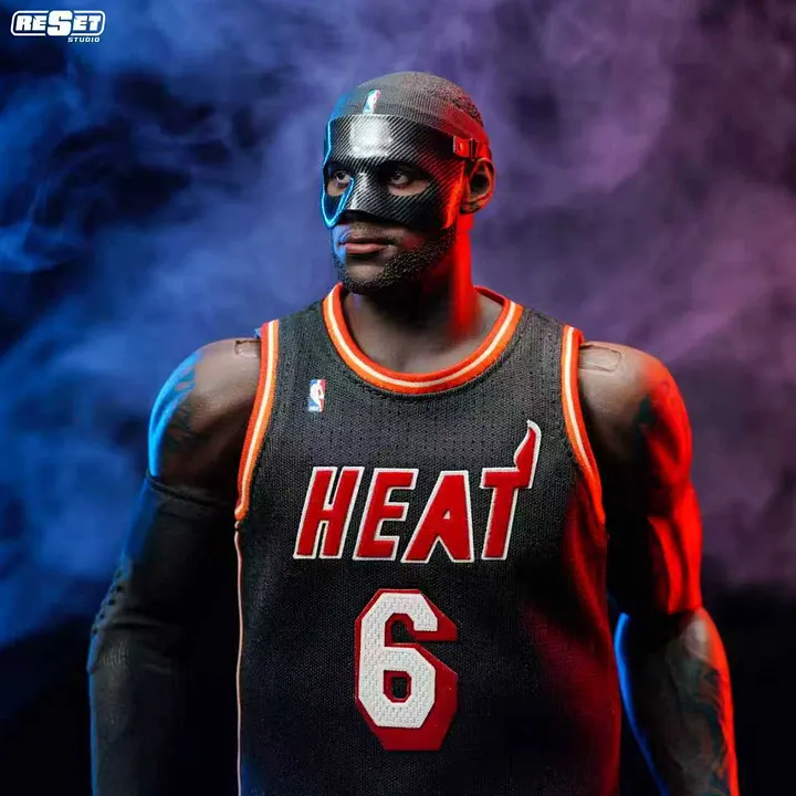 Reset Studio - Miami Heat Black Mask LeBron James 1/6 Scale