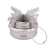 Mini Titanium Liquid Alcohol Stove Ultra Light Titanium Camping Stove Portable With Cross Bracket