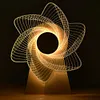 USB Powered 3D Windmill Night Light Wooden Rotating Music Box Creative Gift Table Lamp Home Desktop Decoration