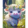 >SALE<Full Embroidery Eco-cotton Thread 11CT Printed Zodiac Ox Cross Stitch 40x50cm