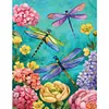 Diamond Painting -DIY Full Square Drill Dragonfly Flowers