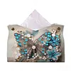 DIY Diamond Painting Creative Design Leather Handmade Tissue Holder Rhinestones Decorative Tissue Box Craft Kits