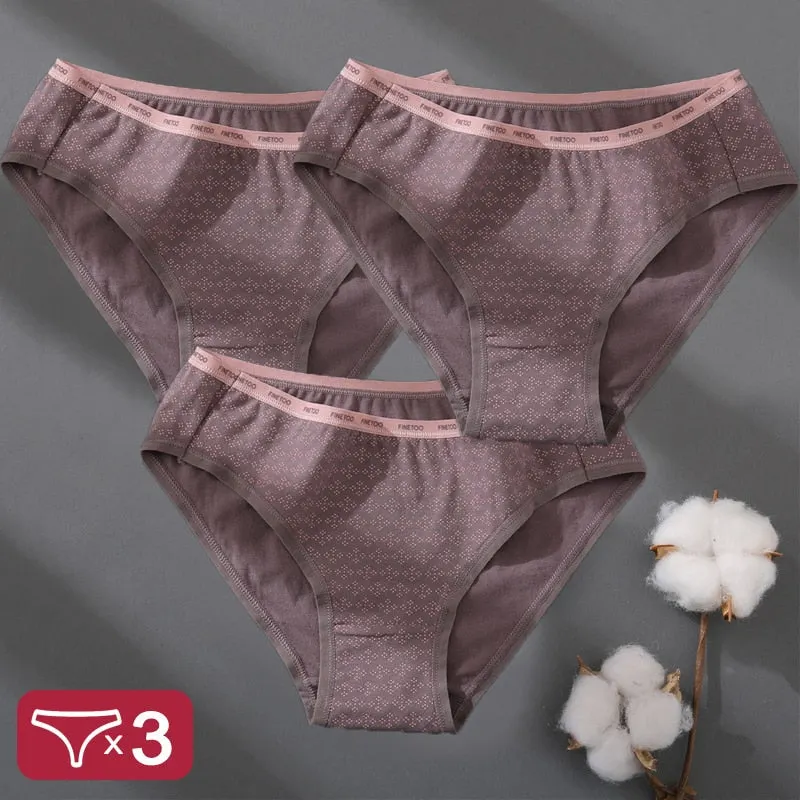 Floral Printing Panties Women Underwear Cotton Panties Set Finetoo Design Female Underpants Lingerie Sexy Pantys Briefs Intimate