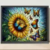 Diamond Painting -DIY Round Drill Stained Glass Sunflower