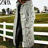 ZARA - WYSOKIEJ JAKOŚCI PŁASZCZ WEŁNIANY Z DZIANINY