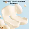 Memory Foam L-Shaped Integrated Seat Cushion with Lumbar Support Sitting Pillow