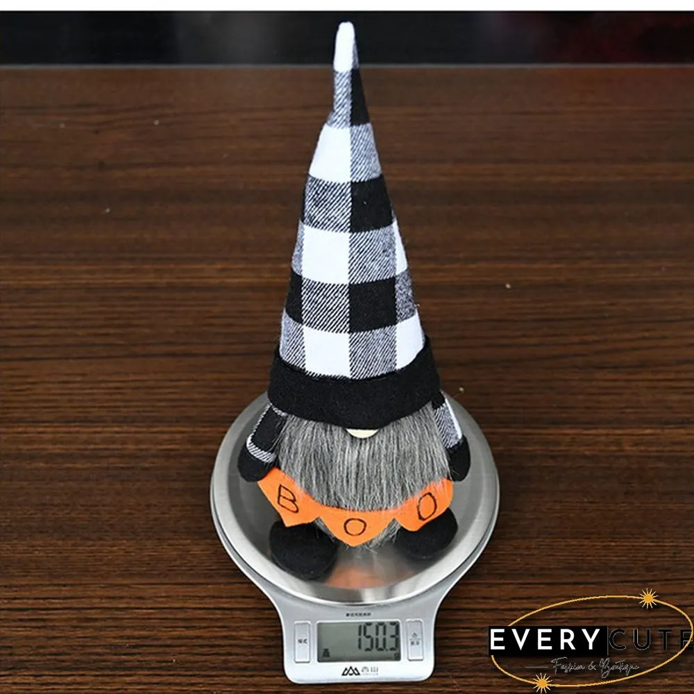Popular Home Creative Christmas Elf Doll Horror Rudolph Long Hat Striped Festival Ornaments Faceless Gnome Doll Halloween Decorations