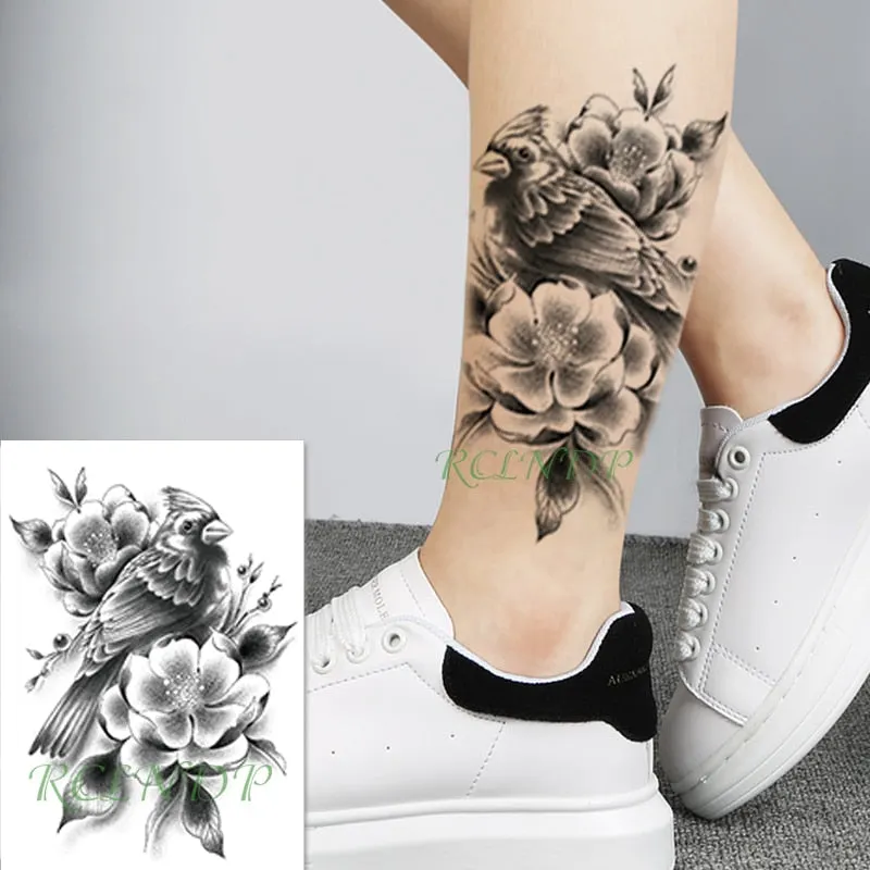 Waterproof Temporary Tattoo Sticker Sexy Thigh Love Sick English Words Gothic Water Transfer Fake Tatto Flash Tatoo for Women