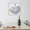 DIY Peafowl Special Shaped Diamond Painting Cross Stitch Clock Home Decor