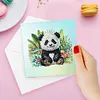 6Pcs Diamond Painting Countryside Handmade Card Wish Greeting Cards