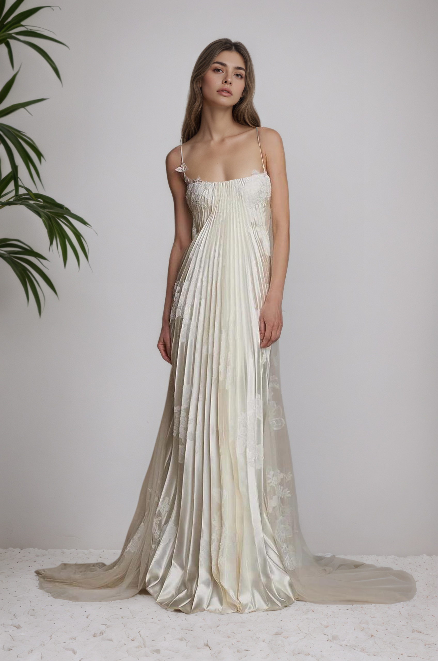 formal dress with detachable train Sweetheart Applique Prom Dress With Detachable Train main image 1