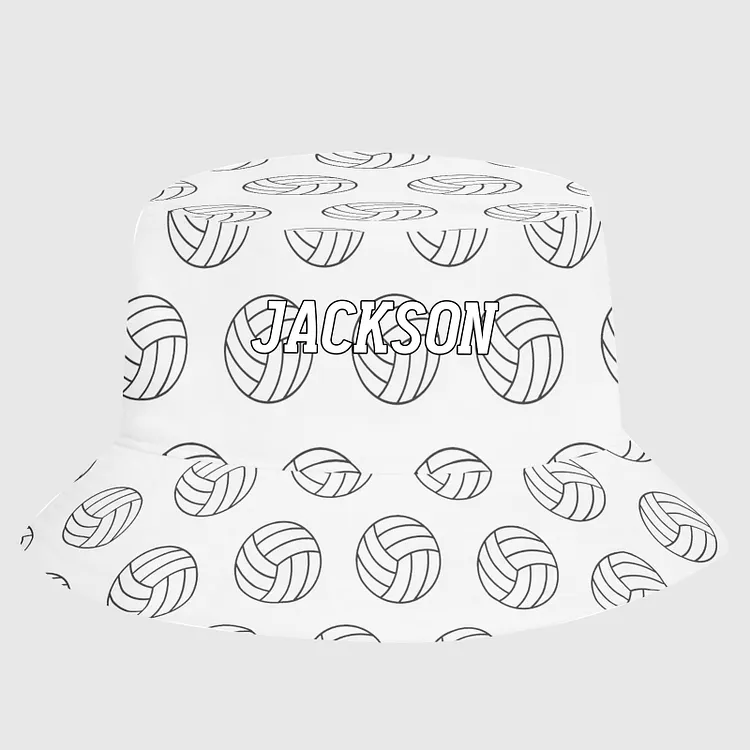 Personalized Volleyball Visor Bucket Hat, Personalized Sports Bucket Hat with Custom Name