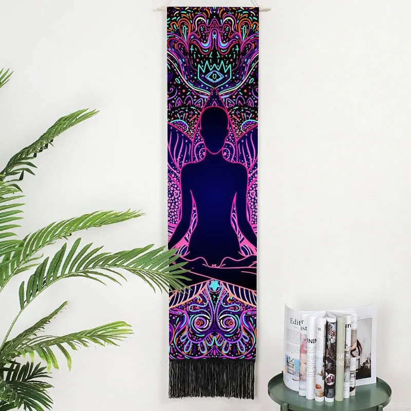 Lifelike Snake Wall Hanging Phase Tapestry Bohemia Tarot Tassel Tapestry Boho Mandala Art Tapestries For Bedroom Office Decor