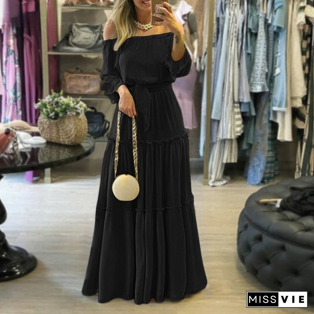 Womens Bohemian Long Maxi Dress