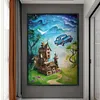 (Big Size)Fairy House - 11CT Stamped Cross Stitch - 50*70cm