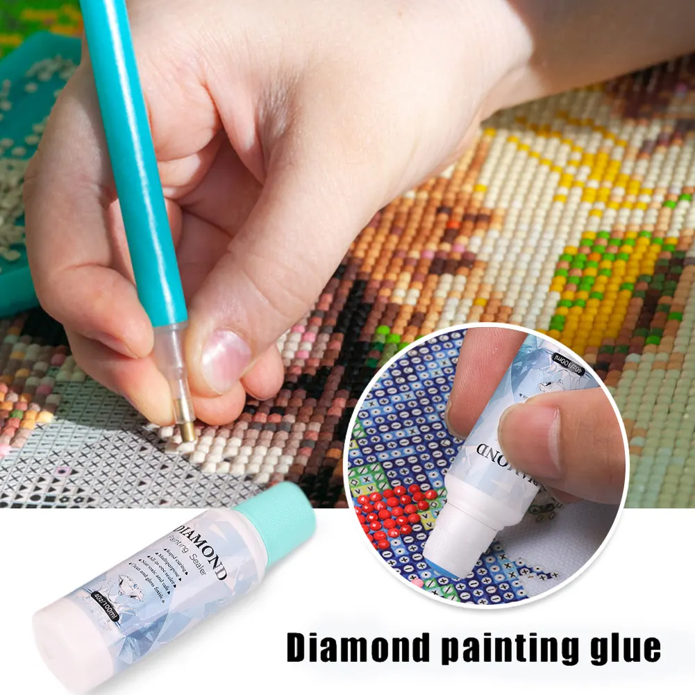 100ML Diamond Painting Glue Sealer-Permanent Hold Your Diamond Paintings（Can&lsquo;t be applied, only pressed）