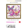 Butterfly DIY Special Shape Double sided Print Clear Diamond Art Kit Wooden Framed Diamond Painting Kit(22x22cm)