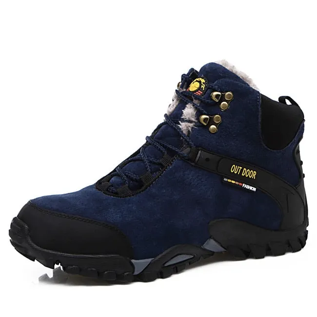 MIXIDELAI New Couple Unisex Boot Men Boots Fashion Quality Winter Snow Plush Ankle Boots For Men's Warm Boots Ankle Work Shoes