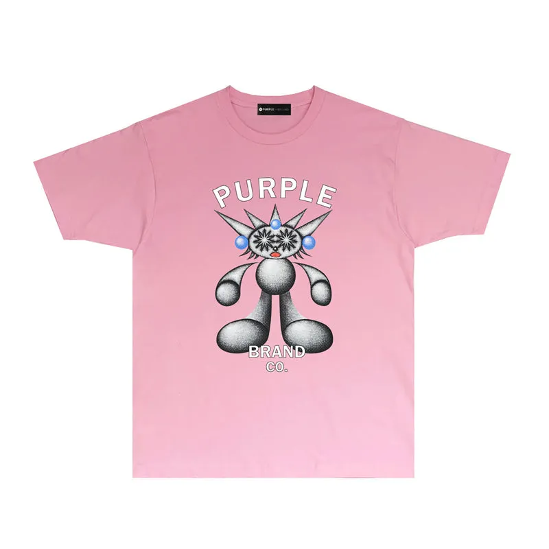 Purple 2023 new fashion T-shirt short sleeves