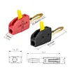 10Pcs 4mm Self-Locking Banana Plug Solder-Free 32A Gold-Plated Banana Connector