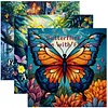 3PCS Butterfly Coloring Book Set Mindfulness Art Books for Adults 