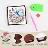 (US Local)Wooden 5D Diamond Painting Kit Note Box DIY Diamond Art Notepad Box (Bird)