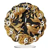 (US Local)Acrylic Special Shape Black Goldfish Diamond Painting Art Clock Ornaments Kit