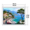 Seaside Town - 11CT Stamped Cross Stitch - 50*40cm