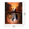 Three Cats Shadow - Full Embroidery 3 Strands 11CT Stamped Cross Stitch - 50*60CM - Large Size