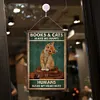 Chat garage club caf&eacute; - Enseignes en bois(20*30cm)