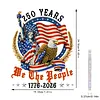 250th Anniversary of US Flag DIY Acrylic Diamond Painting Hanging Kit Special Shape Crystal Rhinestone Art Pendants Single Side Drill for Adults Gift Home Wall Or Window Decor