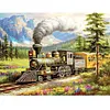 Diamond Painting -DIY Round Drill Country Train(60X50CM)