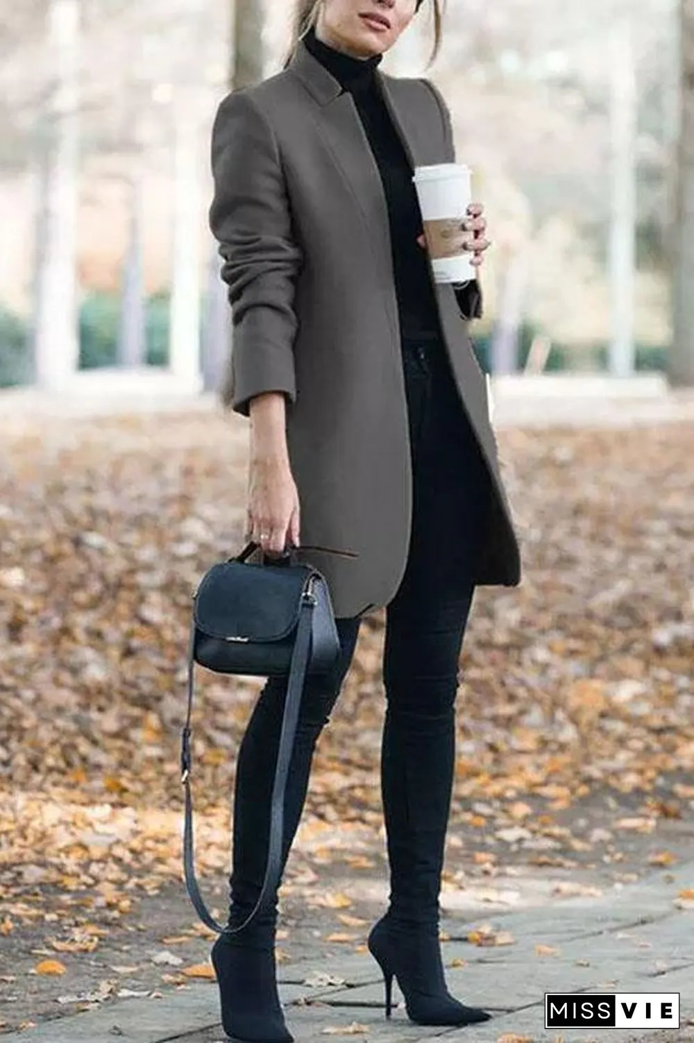 Stand Collar Barret Long Coat