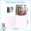 6pcs DIY Christmas Mouse Diamond Painting Greeting Card