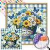 >SALE<5D DIY Full Round Drill Partial AB Diamond Painting Daisy Kit Art Decor 50x50cm