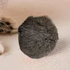 5pcs 3 Inch Rabbit Fur Ball Cat Toy Furry Catnip Toy Ball for Kicks & Games