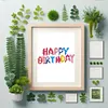 12pcs Birthday DIY Mini Round Diamond Painting Set Table Decor No Frame 15x18cm