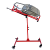[US Local Warehouse] Multifunction Paint Stand Bumper Stand Adjustable 90 Degree Rotating Paint Holder with 4 Wheels Hang Automotive Panels Fenders Bumpers Car Parts