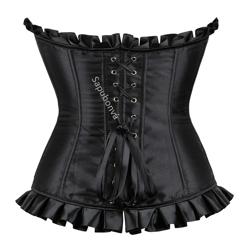 Billionm Corset Top Plus Size Bustier Flower Lace UP Overbust Corselet Burlesque Sexy Lingerie Costume Renissance Women Red Purple