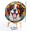 Dog Glass Painting-Paint by Numbers Acrylic Painting 40*40CM