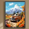 Diamond Painting-DIY Full Round Drill Mountain Car