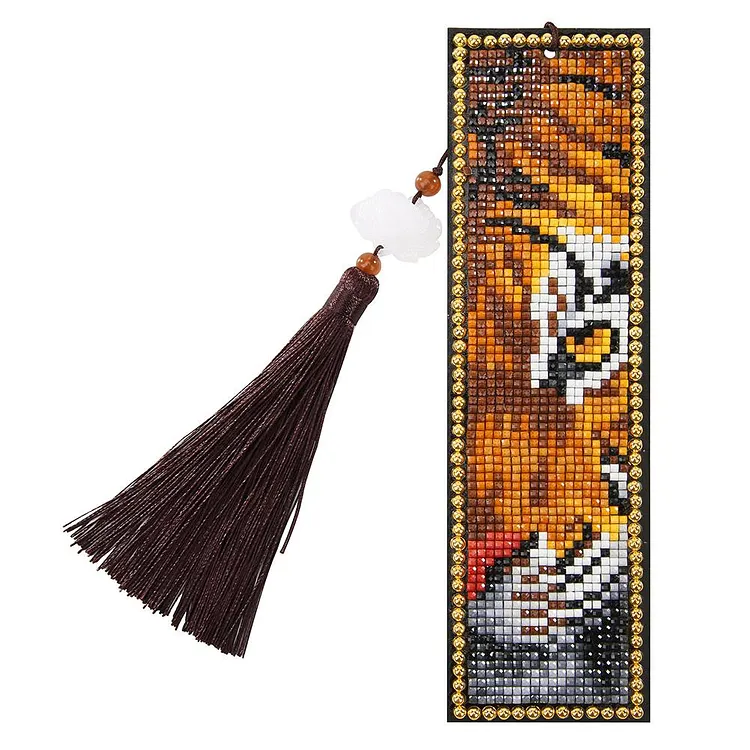 【Bookmark】DIY Special Shaped Diamond Painting Leather Bookmark Tassel Book Marks Gift gbfke