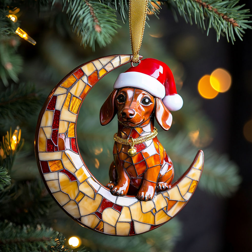 Dachshund Magic Night WN1510038CL Personalized Christmas Ornament