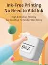 Mini Printer BT Portable Thermal Printer Label Maker for Notes Photos Labels