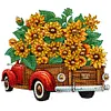 (Multi-Style)Sunflower Vintage Car-Partial Special Shaped Diamond Painting 30*30CM