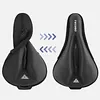 High Elastic Silicone Bicycle Seat Cover Super Soft Thick Tail Light Seat Cover Mountain Bike Silicone Cycling Thick Waterproof Road Bike Seat Accessories