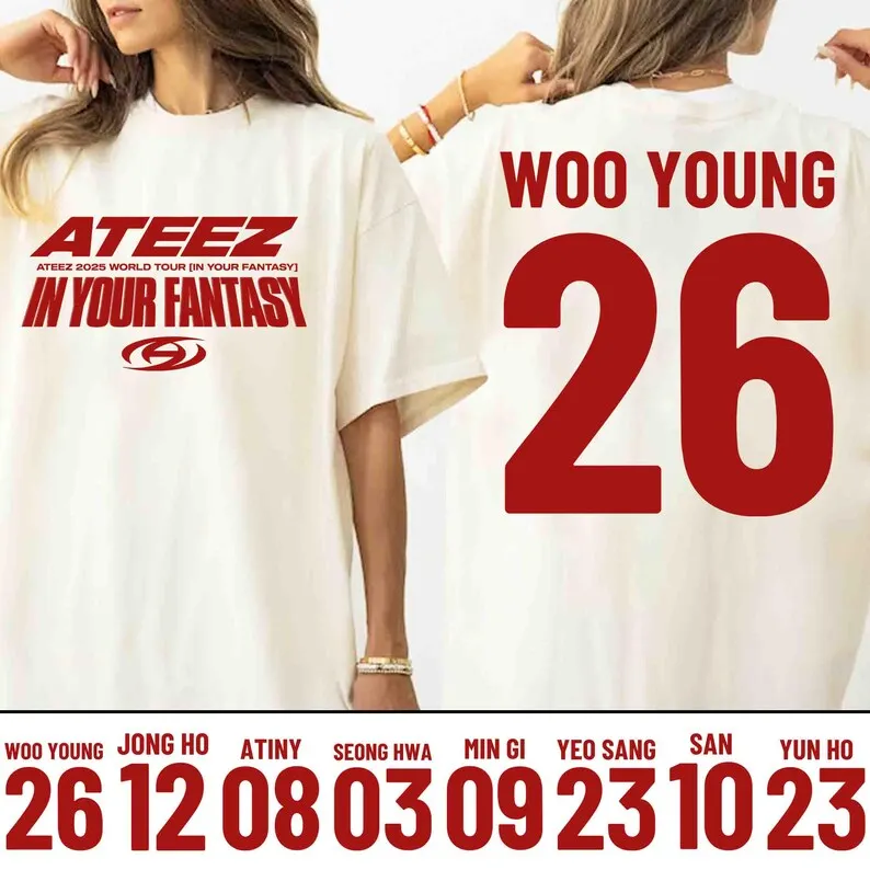 Ateez 2025 World Tour 'In Your Fantasy' T-Shirt