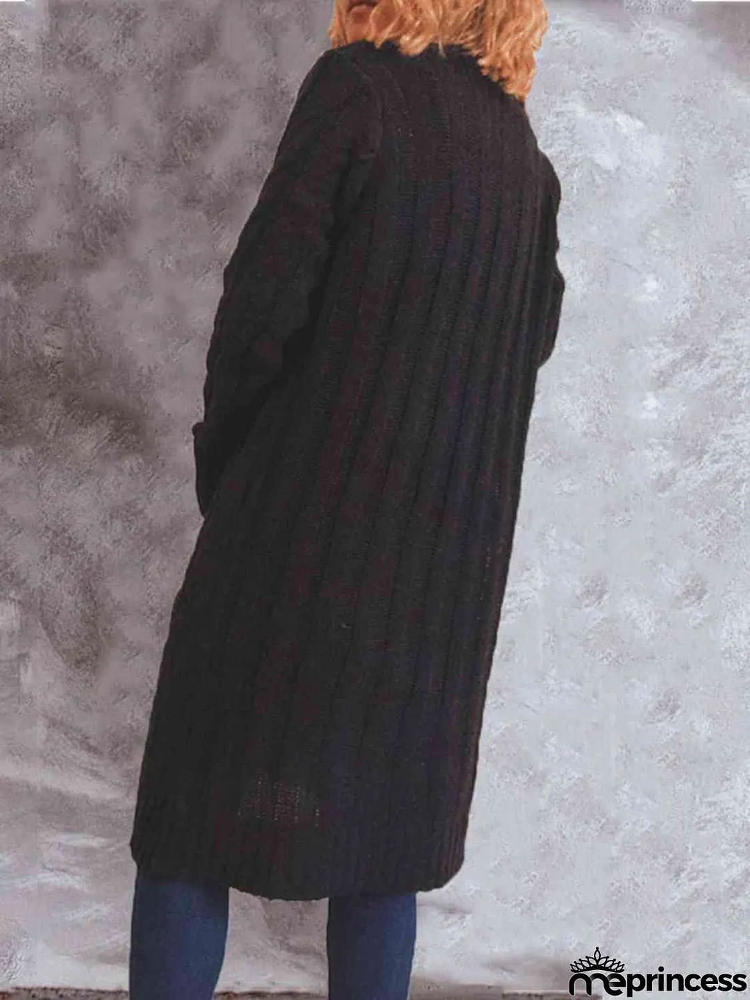 Button Up Cable-Knit Cardigan with Pockets